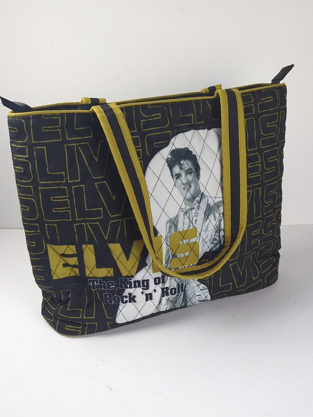ELVIS Presley The King Of Rock N Roll Quilted Tote Bag